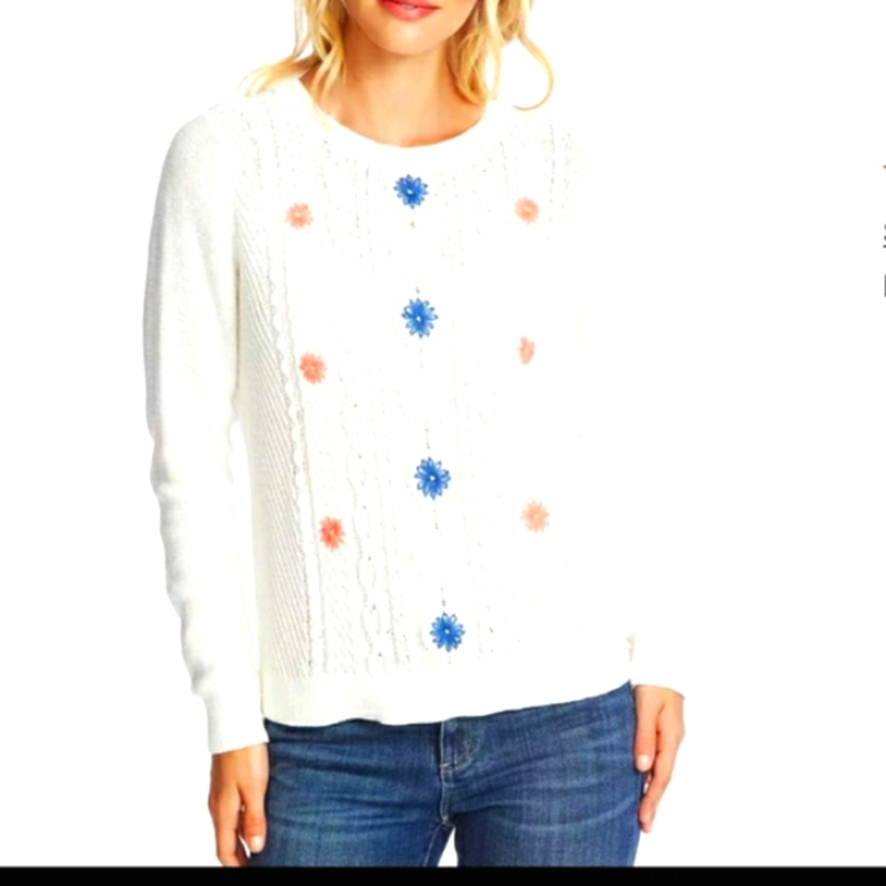 NWT CeCe 100% Cotton Sweater